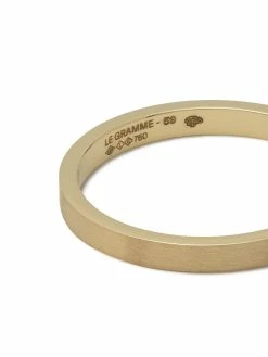 Le Gramme anneau en or blanc 18ct à détails gravés