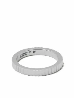 Le Gramme bague Vertical Guilloche 5g en or blanc 18ct