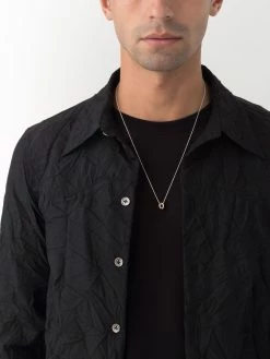 Le Gramme collier 3g Entrelacs en argent sterling et or 18ct à pendentif