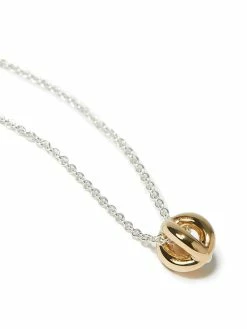 Le Gramme collier à pendentif en or jaune 18ct et argent sterling