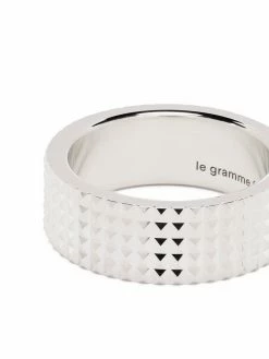 Le Gramme bague à logo gravé