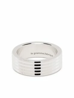 Le Gramme bague à logo gravé