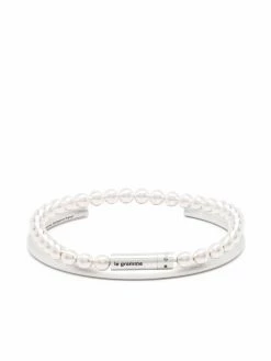 Le Gramme lot bracelet torque-bracelet jonc à perles